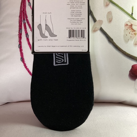 NWT - Laundry by Shelli Segal Non-Slip Heel Cotton No Show Sock Liners 5-Pack - Picture 3 of 8